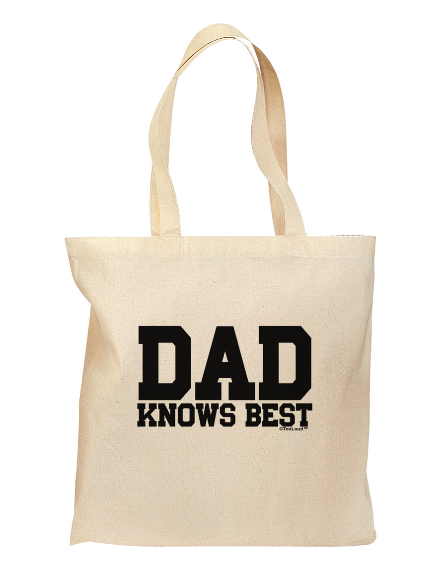 Dad Knows Best Grocery Tote Bag by TooLoud-Grocery Tote-TooLoud-Natural-Medium-Davson Sales