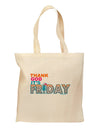 Thank God It's Friday Mixed Drink Grocery Tote Bag-Grocery Tote-TooLoud-Natural-Medium-Davson Sales