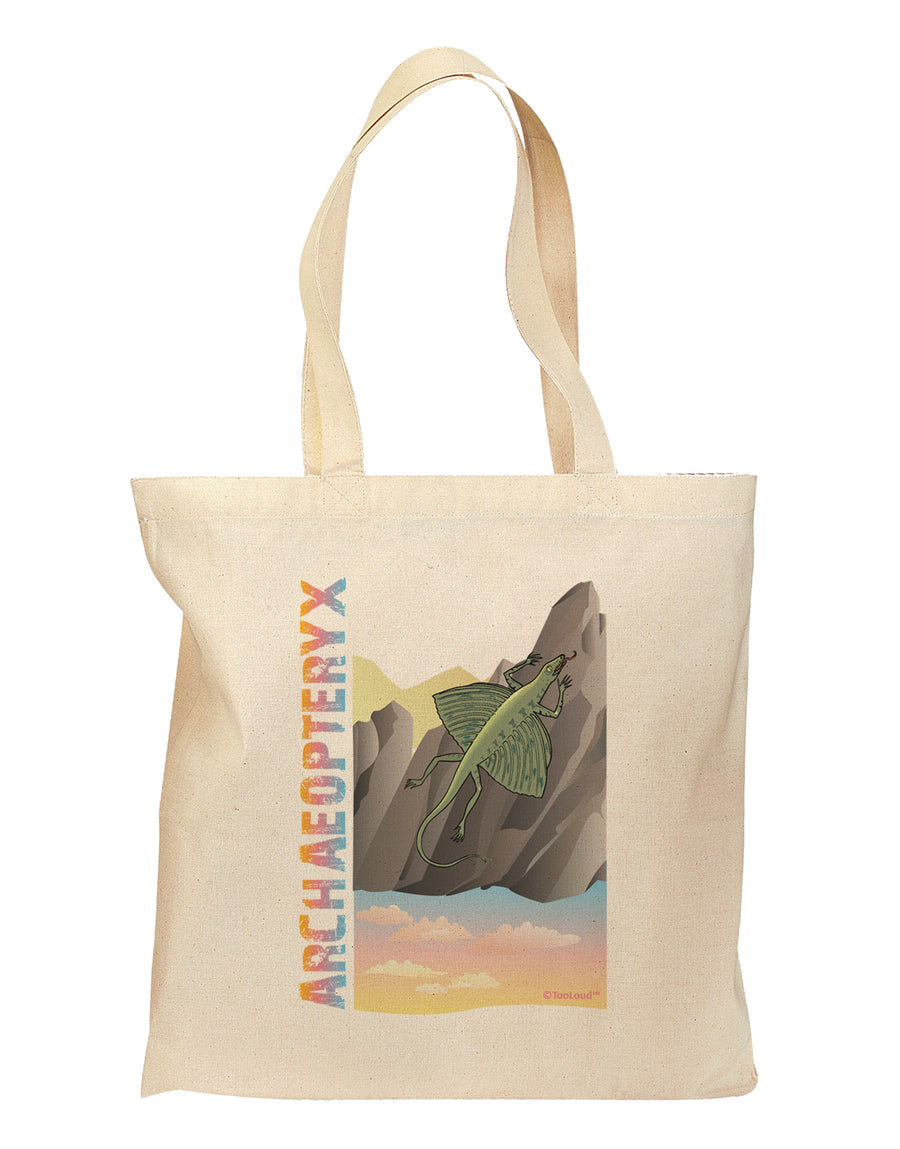 Archaopteryx - With Name Grocery Tote Bag by TooLoud-Grocery Tote-TooLoud-Natural-Medium-Davson Sales