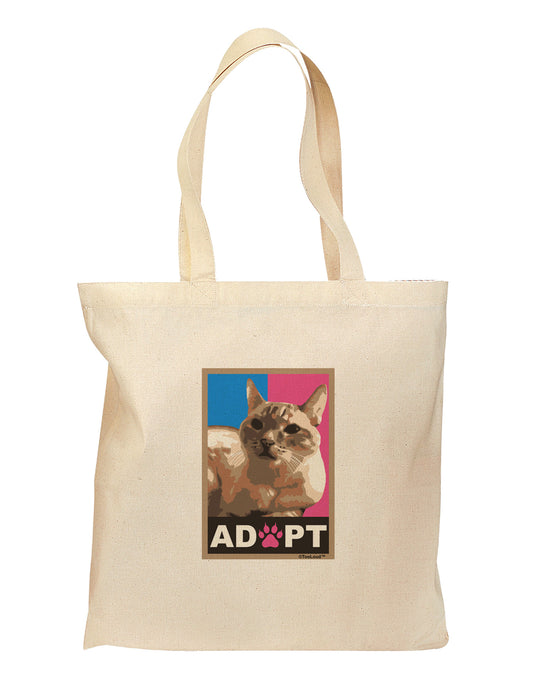 Adopt Cute Kitty Cat Adoption Grocery Tote Bag-Grocery Tote-TooLoud-Natural-Medium-Davson Sales