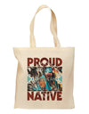 Proud Native American Grocery Tote Bag - Natural-Grocery Tote-TooLoud-Natural-Medium-Davson Sales