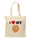 I Heart My - Cute Pomeranian Dog Grocery Tote Bag by TooLoud-Grocery Tote-TooLoud-Natural-Medium-Davson Sales