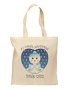 Personalized My First Christmas Snowbaby Blue Grocery Tote Bag-Grocery Tote-TooLoud-Natural-Medium-Davson Sales