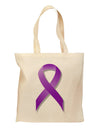 Crohn’s Disease Awareness Ribbon - Purple Grocery Tote Bag-Grocery Tote-TooLoud-Natural-Medium-Davson Sales