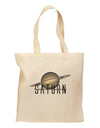 Planet Saturn Text Grocery Tote Bag by TooLoud-Grocery Tote-TooLoud-Natural-Medium-Davson Sales