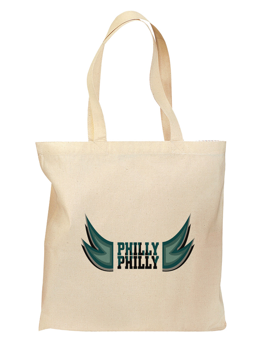Philly Philly Funny Beer Drinking Grocery Tote Bag - Natural by TooLoud-Grocery Tote-TooLoud-Natural-Medium-Davson Sales