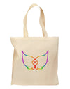 Cute Rainbow Angel Wings Heart Grocery Tote Bag-Grocery Tote-TooLoud-Natural-Medium-Davson Sales