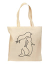 Mermaid Outline Grocery Tote Bag-Grocery Tote-TooLoud-Natural-Medium-Davson Sales