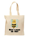 Bee-lieve In Me Grocery Tote Bag-Grocery Tote-TooLoud-Natural-Medium-Davson Sales