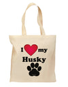 I Heart My Husky Grocery Tote Bag - Natural by TooLoud-Grocery Tote-TooLoud-Natural-Medium-Davson Sales