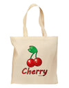 Cherry Text Grocery Tote Bag-Grocery Tote-TooLoud-Natural-Medium-Davson Sales