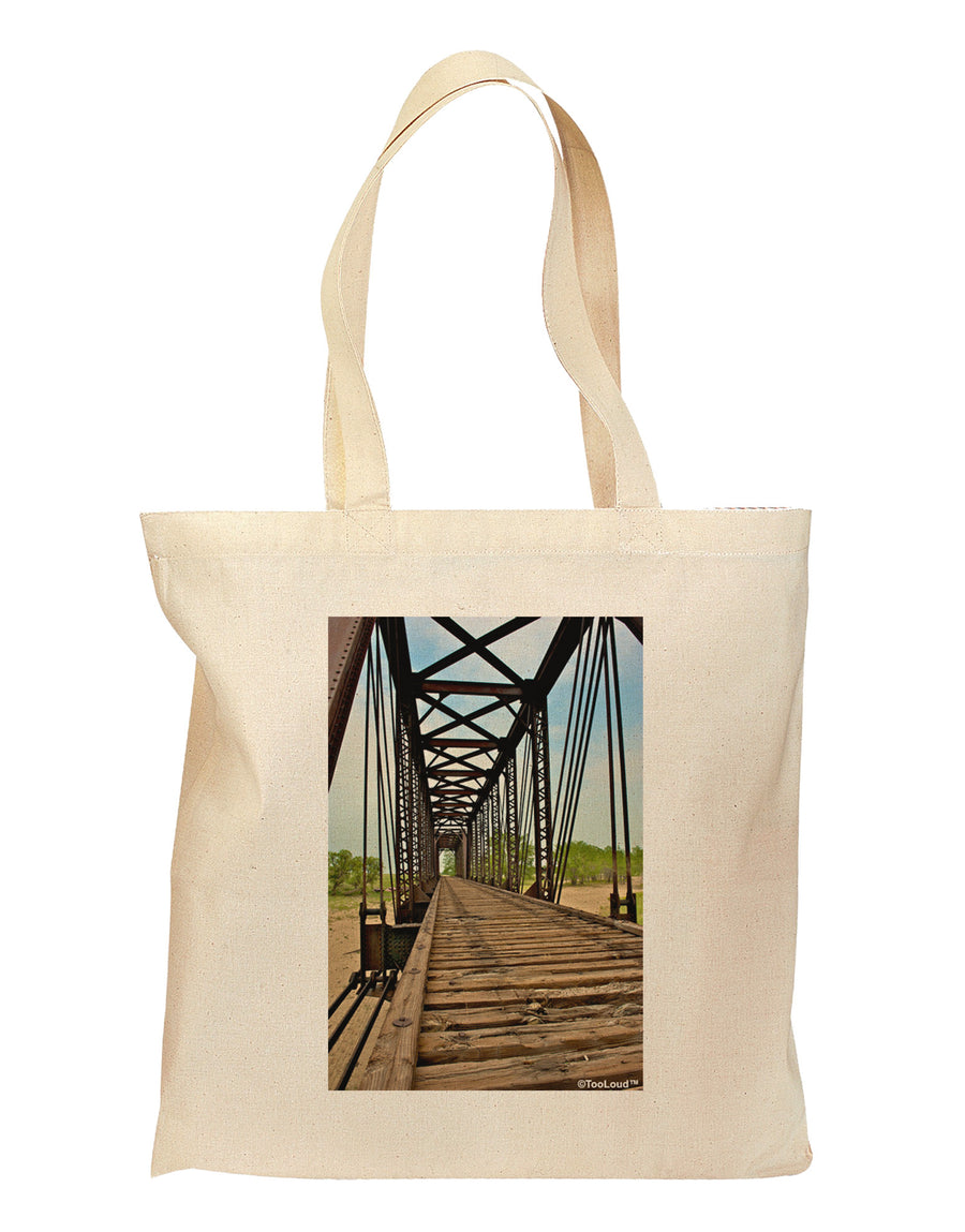 Colorado Landscape Bridge Grocery Tote Bag-Grocery Tote-TooLoud-Natural-Medium-Davson Sales