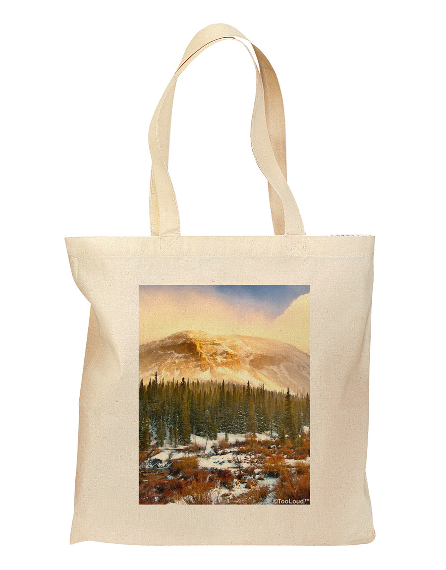 Nature Photography - Mountain Glow Grocery Tote Bag by TooLoud-TooLoud-Natural-Davson Sales