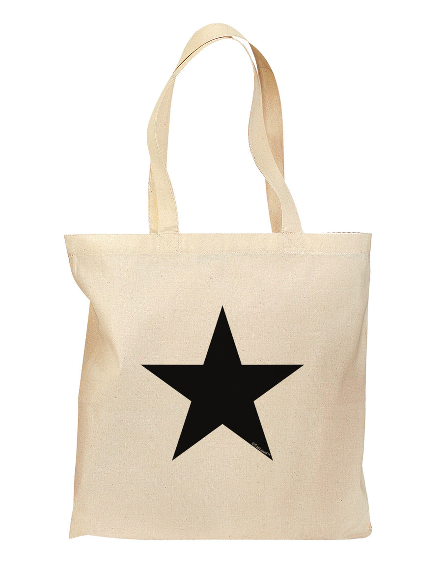 Black Star Grocery Tote Bag-Grocery Tote-TooLoud-Natural-Medium-Davson Sales