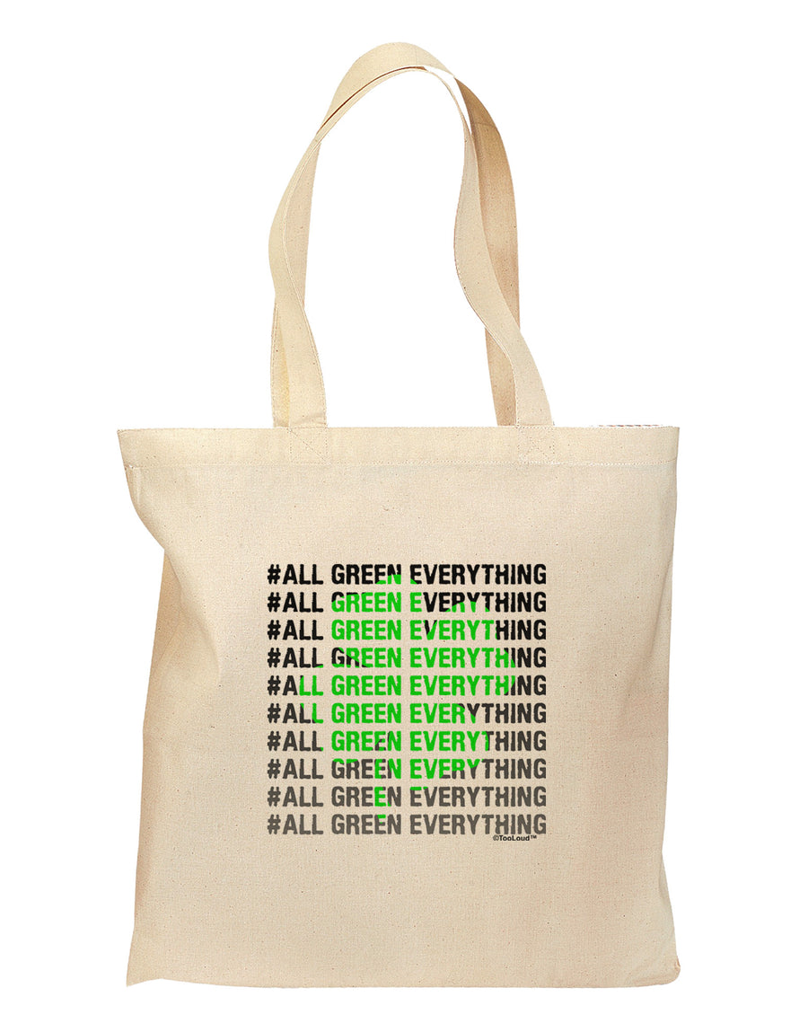 All Green Everything Clover Grocery Tote Bag-Grocery Tote-TooLoud-Natural-Medium-Davson Sales