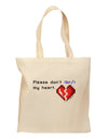 Please Don't Break My Heart Code Grocery Tote Bag-Grocery Tote-TooLoud-Natural-Medium-Davson Sales