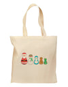 Cute Christmas Matryoshka Nesting Dolls Grocery Tote Bag-Grocery Tote-TooLoud-Natural-Medium-Davson Sales