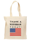 Thank a Veteran Today Grocery Tote Bag-Grocery Tote-TooLoud-Natural-Medium-Davson Sales