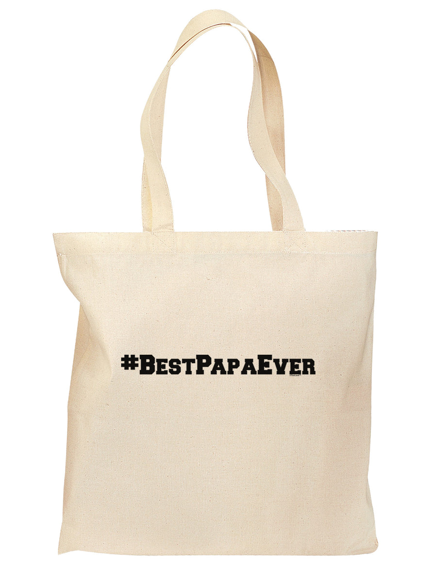 #BestPapaEver Grocery Tote Bag-Grocery Tote-TooLoud-Natural-Medium-Davson Sales