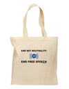 End Net Neutrality End Free Speech Grocery Tote Bag-Grocery Tote-TooLoud-Natural-Medium-Davson Sales