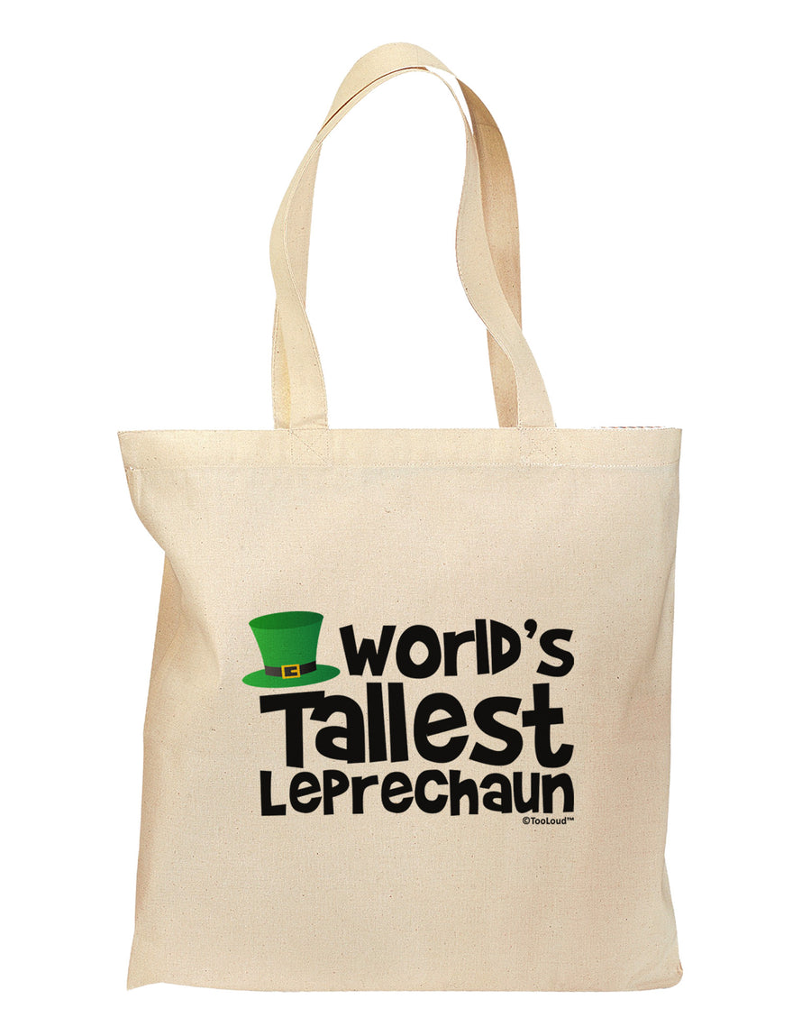 World's Tallest Leprechaun Grocery Tote Bag by TooLoud-Grocery Tote-TooLoud-Natural-Medium-Davson Sales