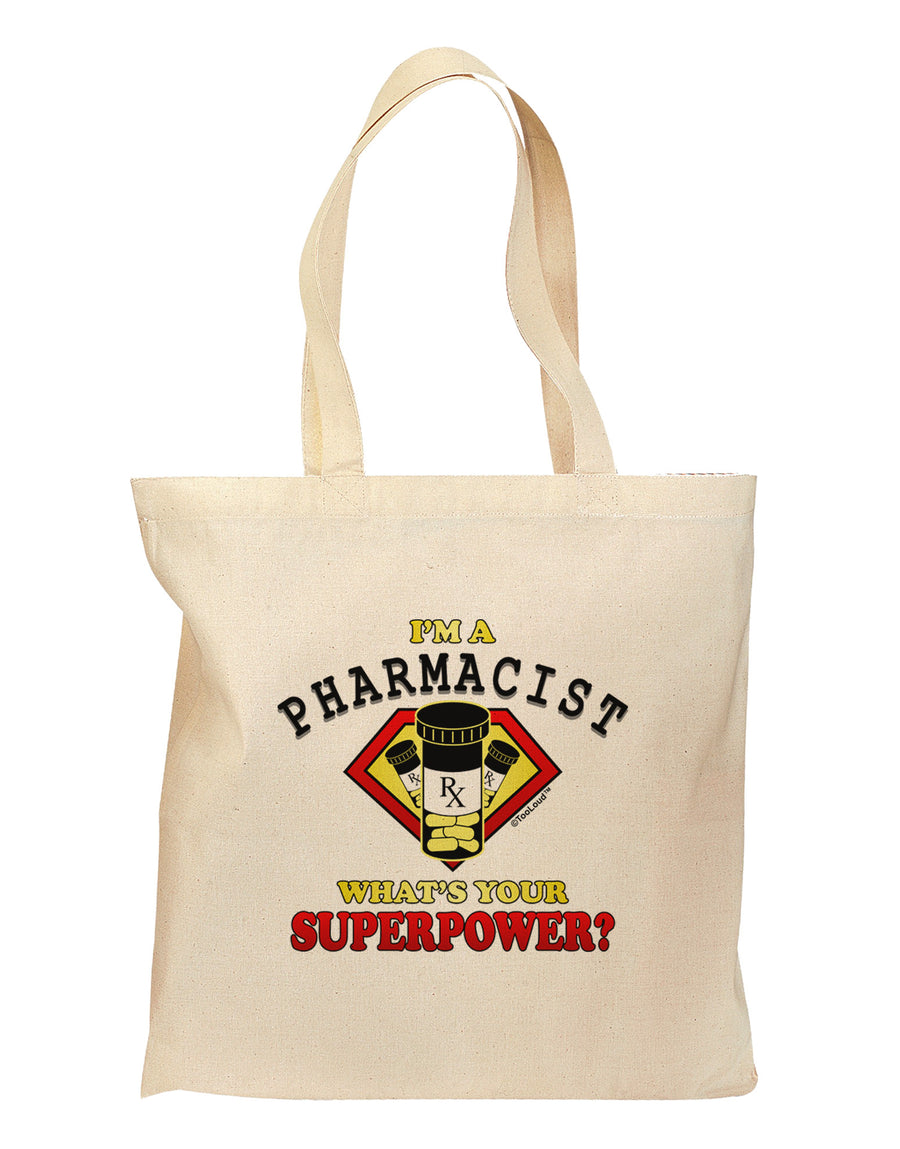 Pharmacist - Superpower Grocery Tote Bag-Grocery Tote-TooLoud-Natural-Medium-Davson Sales