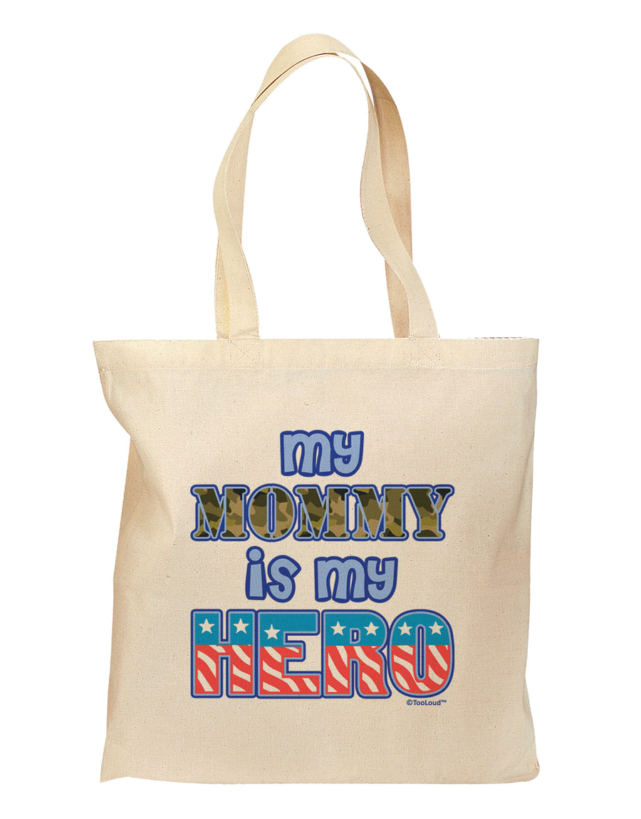 My Mommy is My Hero - Armed Forces - Blue Grocery Tote Bag by TooLoud-Grocery Tote-TooLoud-Natural-Medium-Davson Sales