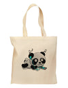 Cute Panda With Ear Buds Grocery Tote Bag-Grocery Tote-TooLoud-Natural-Medium-Davson Sales