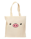 Kyu-T Face - Oinkz the Pig Grocery Tote Bag-Grocery Tote-TooLoud-Natural-Medium-Davson Sales