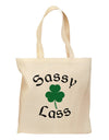 Sassy Lass St Patricks Day Grocery Tote Bag-Grocery Tote-TooLoud-Natural-Medium-Davson Sales