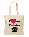 I Heart My Pointer Grocery Tote Bag - Natural by TooLoud-Grocery Tote-TooLoud-Natural-Medium-Davson Sales