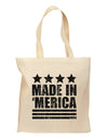 Made in Merica - Stars and Stripes Design Grocery Tote Bag-Grocery Tote-TooLoud-Natural-Medium-Davson Sales