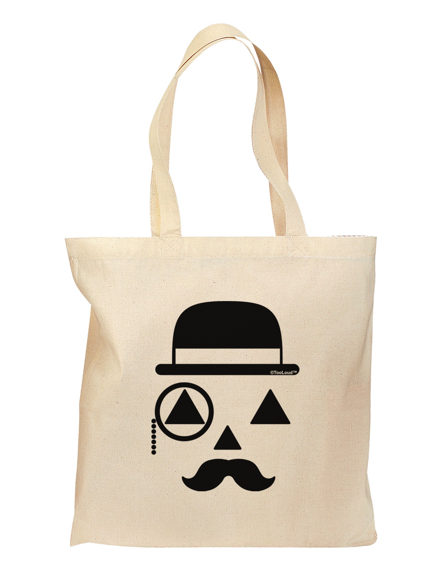 Gentleman Jack-o-lantern Grocery Tote Bag-Grocery Tote-TooLoud-Natural-Medium-Davson Sales