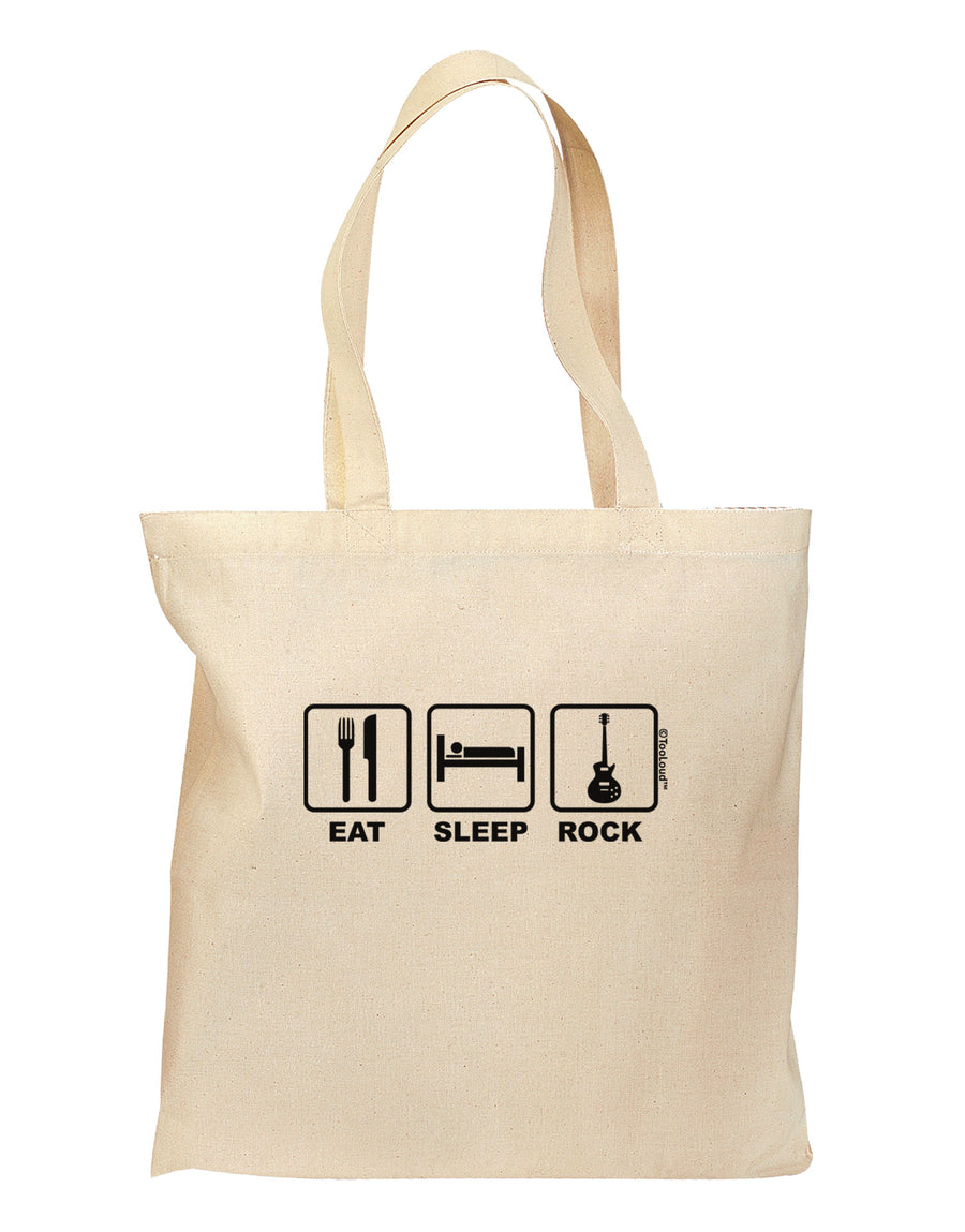 Eat Sleep Rock Design Grocery Tote Bag by TooLoud-Grocery Tote-TooLoud-Natural-Medium-Davson Sales