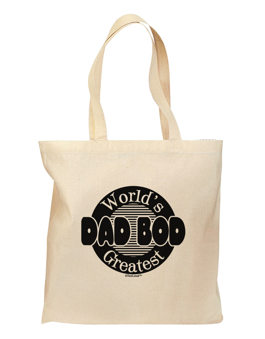 Worlds Greatest Dad Bod Grocery Tote Bag by TooLoud-Grocery Tote-TooLoud-Natural-Medium-Davson Sales