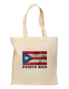 Distressed Puerto Rico Flag Grocery Tote Bag-Grocery Tote-TooLoud-Natural-Medium-Davson Sales