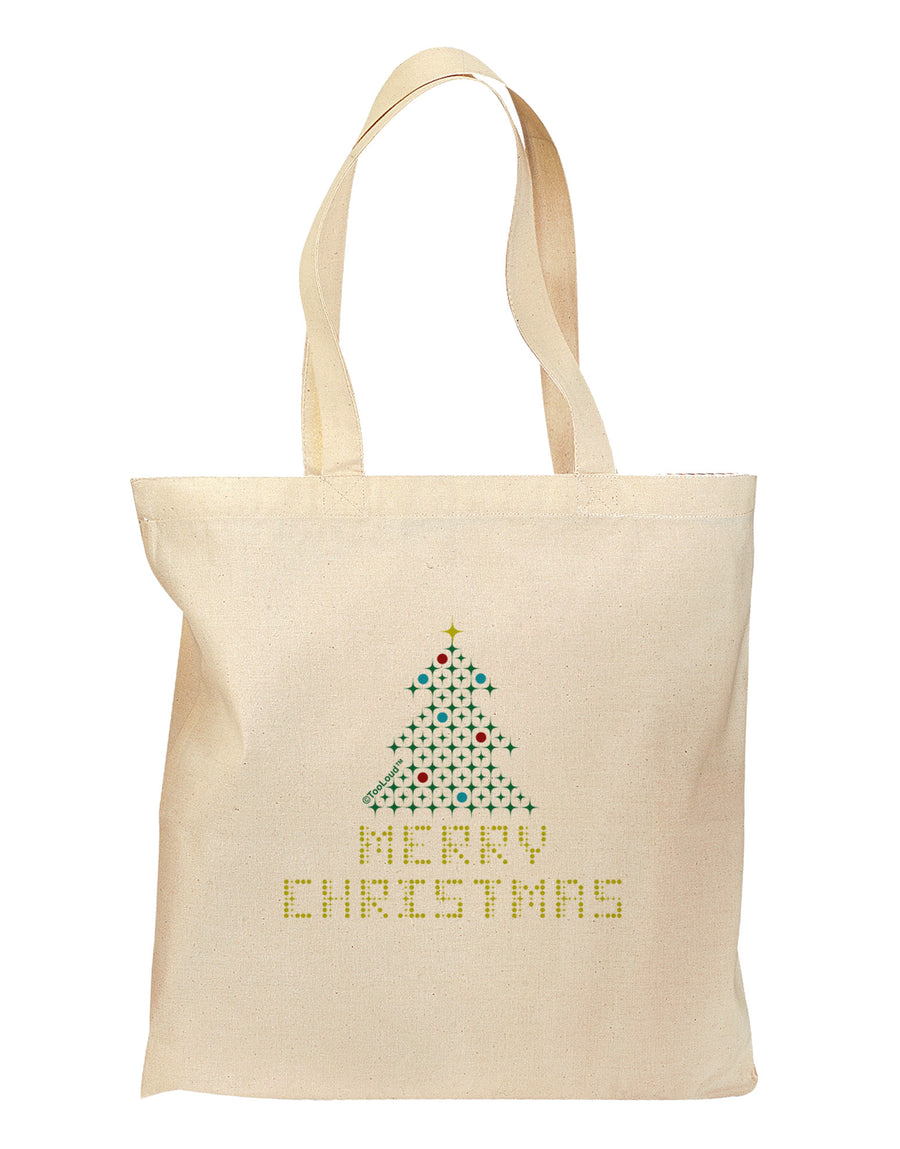 Merry Christmas Sparkles Grocery Tote Bag-Grocery Tote-TooLoud-Natural-Medium-Davson Sales