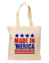 Made in Merica - Stars and Stripes Color Design Grocery Tote Bag-Grocery Tote-TooLoud-Natural-Medium-Davson Sales