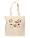 Kyu-T Head - Day Beartholomea Girl Teddy Bear Grocery Tote Bag-Grocery Tote-TooLoud-Natural-Medium-Davson Sales