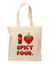 I Heart Spicy Food Grocery Tote Bag-Grocery Tote-TooLoud-Natural-Medium-Davson Sales