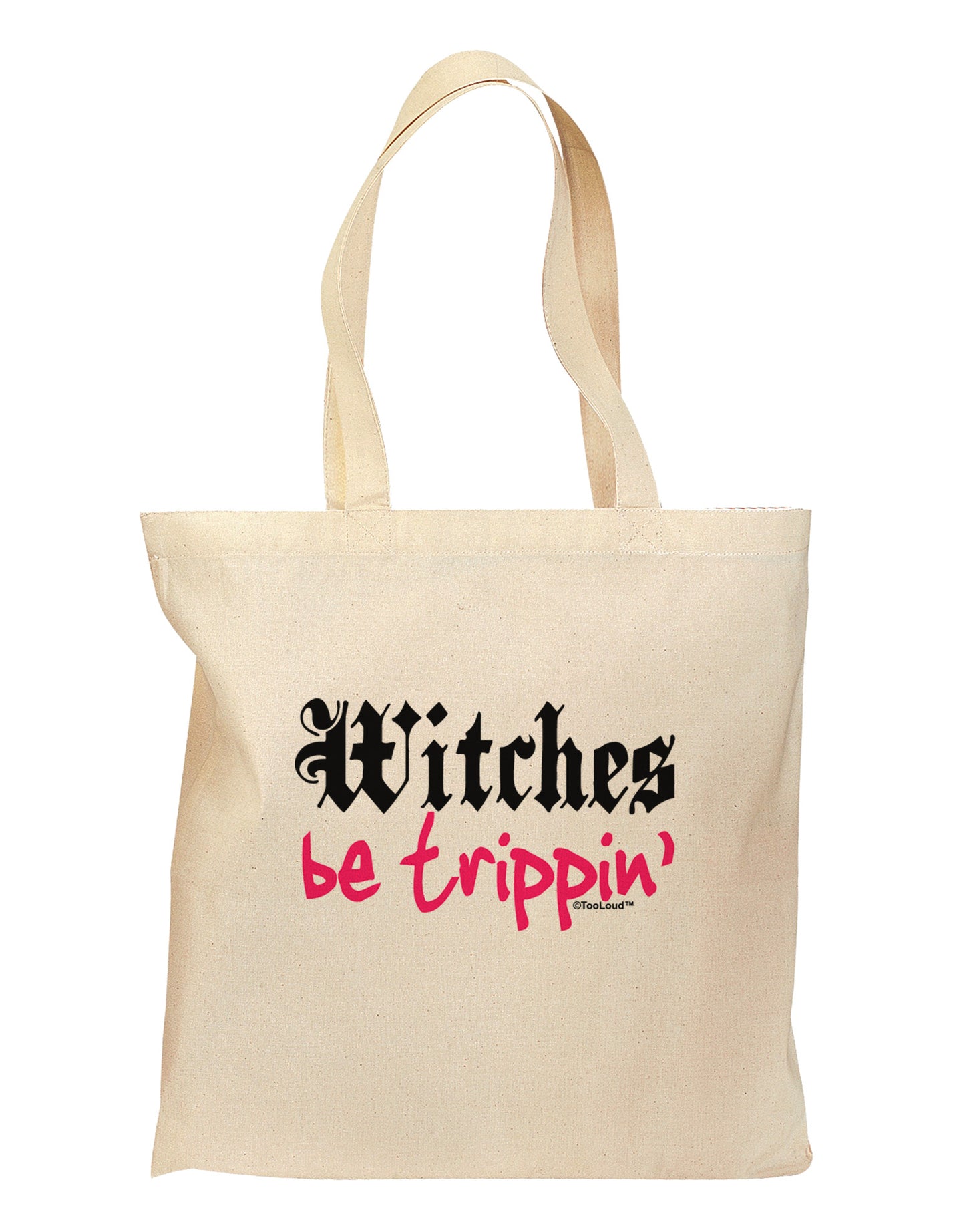 TooLoud Witches Be Trippin Grocery Tote Bag-Grocery Tote-TooLoud-Natural-Medium-Davson Sales
