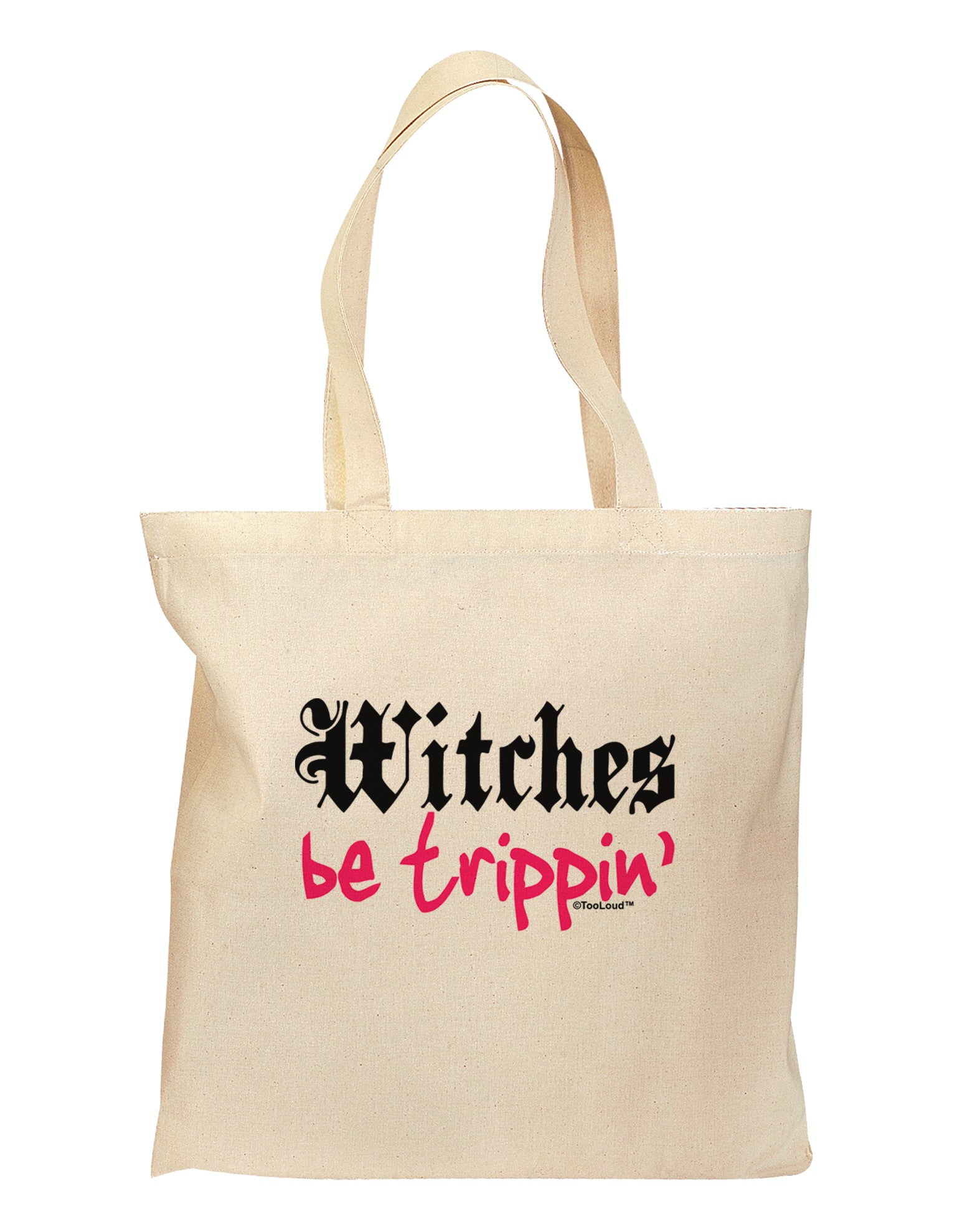 TooLoud Witches Be Trippin Grocery Tote Bag-Grocery Tote-TooLoud-Natural-Medium-Davson Sales