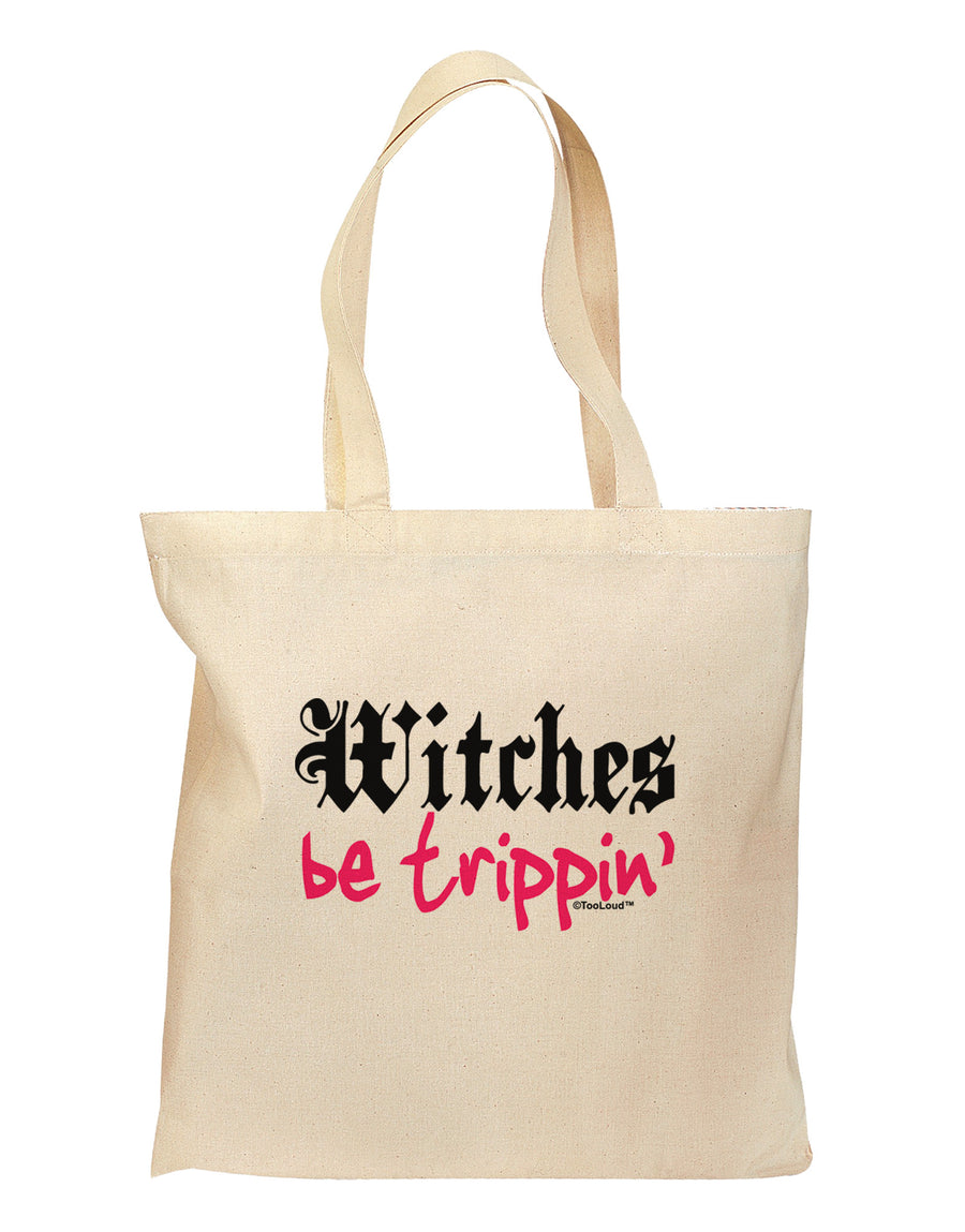 TooLoud Witches Be Trippin Grocery Tote Bag-Grocery Tote-TooLoud-Natural-Medium-Davson Sales