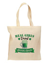 Real Girls Drink Green Beer Grocery Tote Bag-Grocery Tote-TooLoud-Natural-Medium-Davson Sales