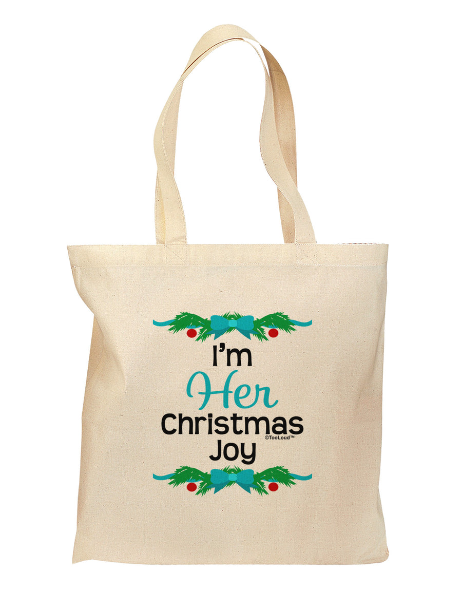 Her Christmas Joy Matching His & Hers Grocery Tote Bag-Grocery Tote-TooLoud-Natural-Medium-Davson Sales