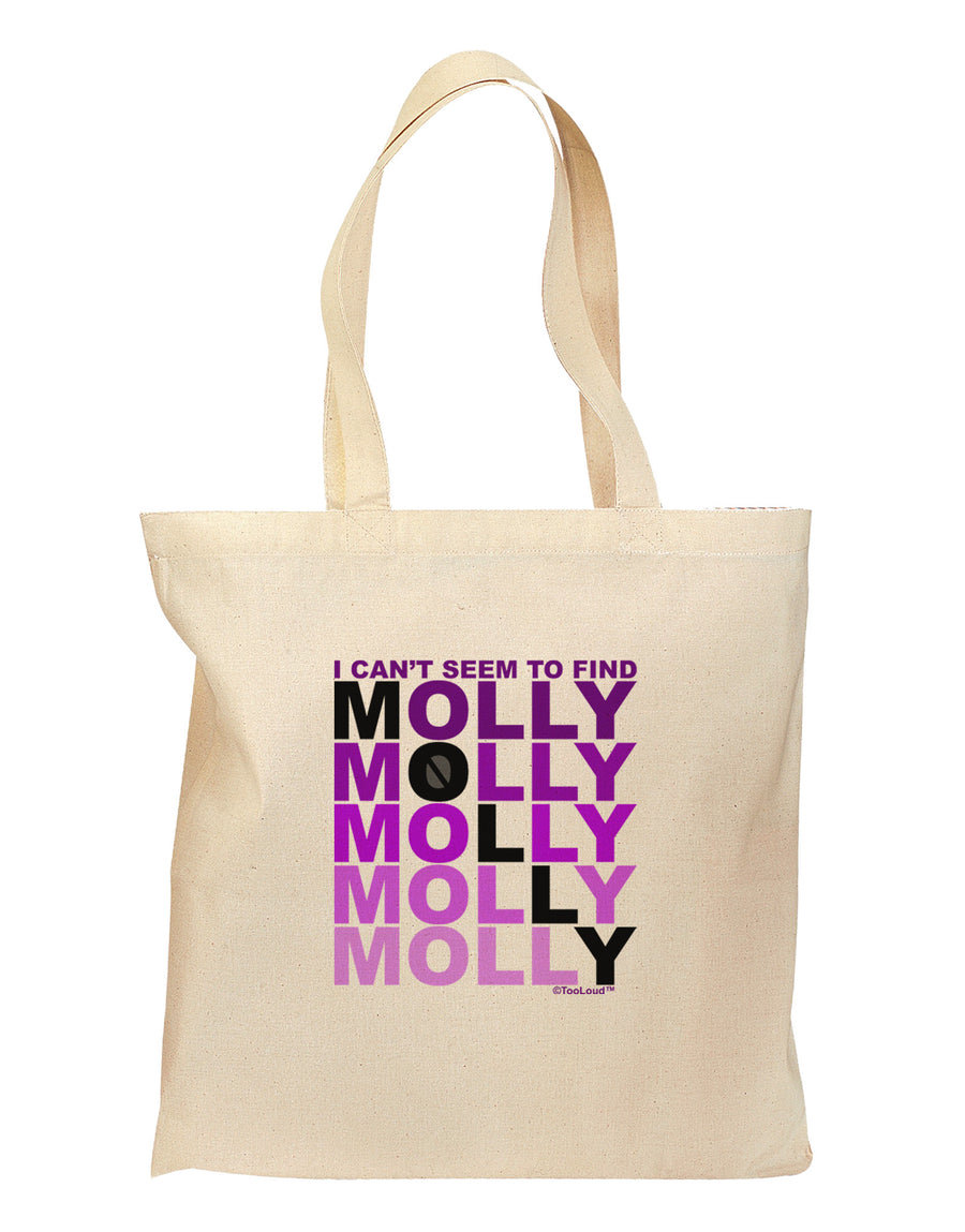 Find Molly Purple Grocery Tote Bag-Grocery Tote-TooLoud-Natural-Medium-Davson Sales