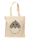 Cute Hatching Chick - Gray Grocery Tote Bag by TooLoud-Grocery Tote-TooLoud-Natural-Medium-Davson Sales