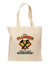 Plumber - Superpower Grocery Tote Bag-Grocery Tote-TooLoud-Natural-Medium-Davson Sales