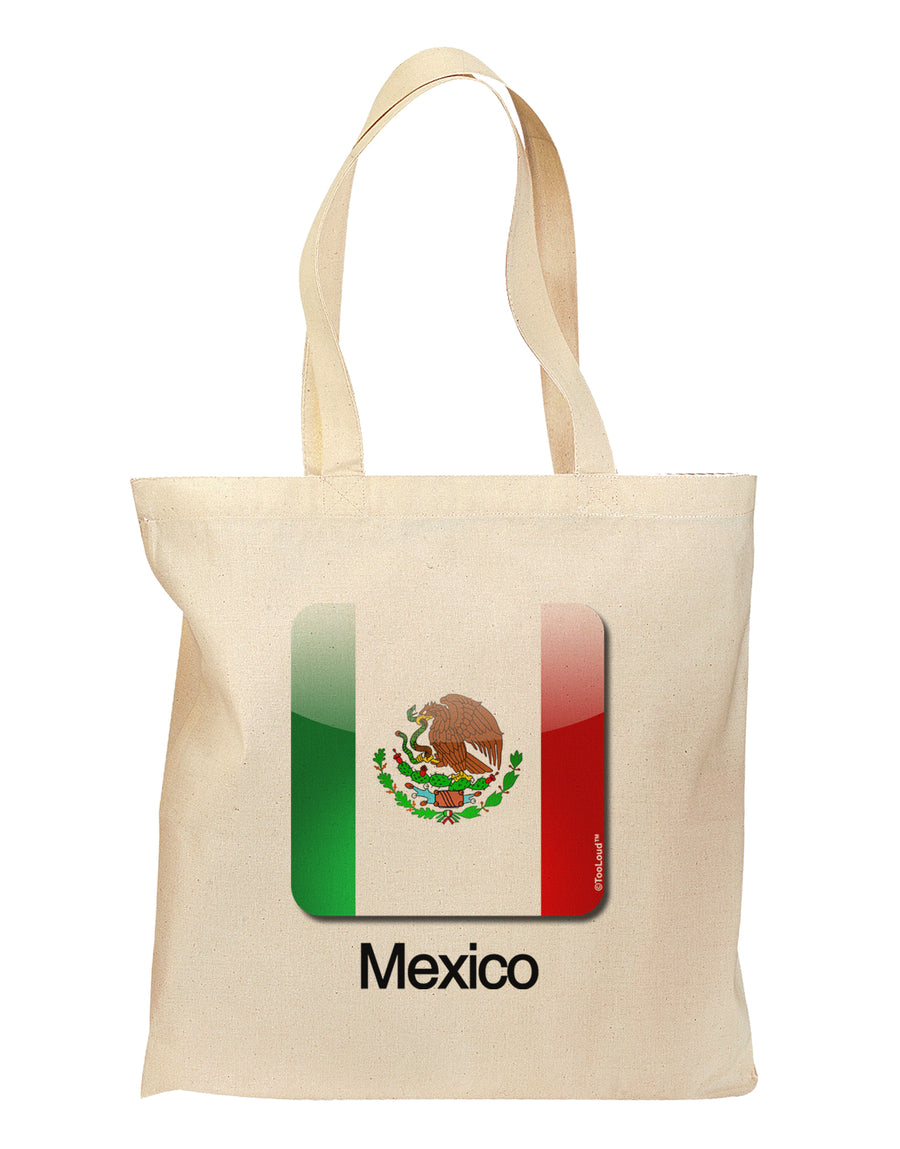 Mexican Flag App Icon - Text Grocery Tote Bag by TooLoud-Grocery Tote-TooLoud-Natural-Medium-Davson Sales