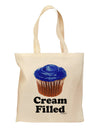 Cream Filled Blue Cupcake Design Grocery Tote Bag by TooLoud-Grocery Tote-TooLoud-Natural-Medium-Davson Sales